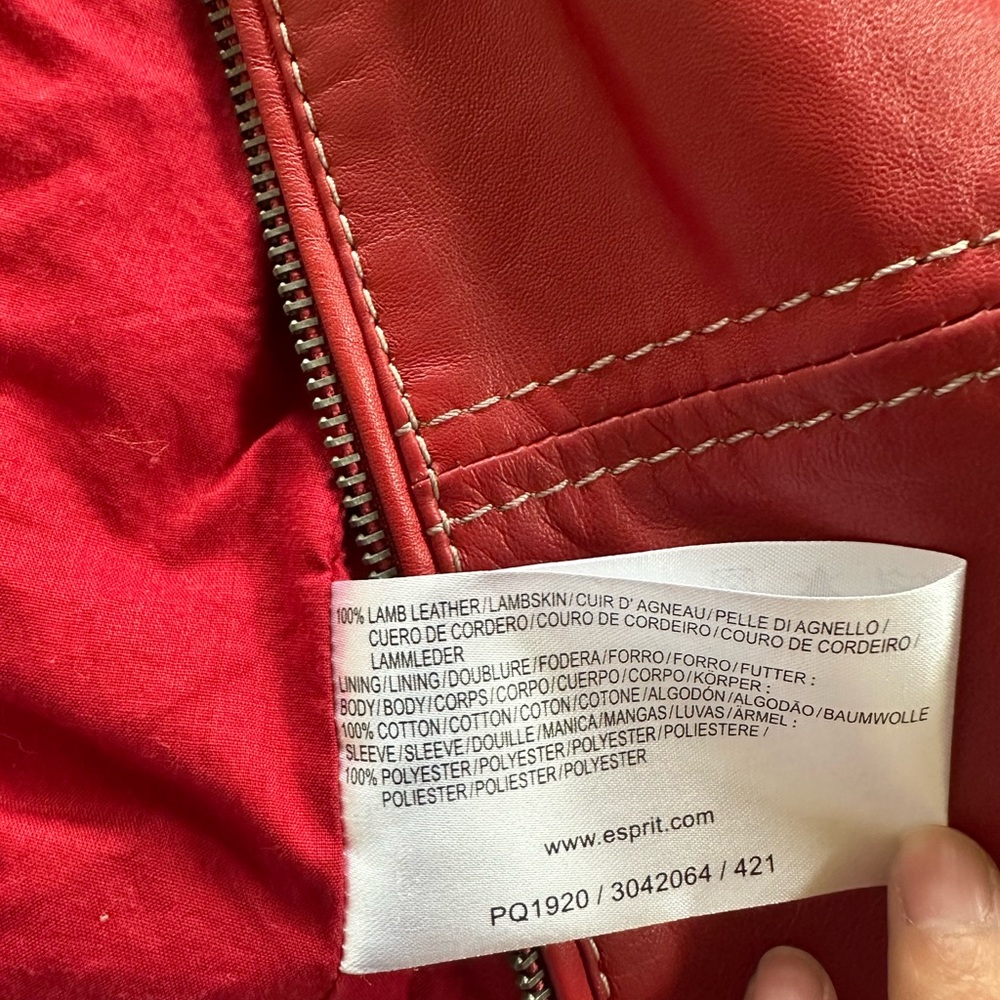 Red Leather Jacket - Picture 3 of 3